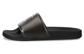 KARL LAGERFELD / Karl Lagerfeld Jeans Leather Slide Slippers Women's Black