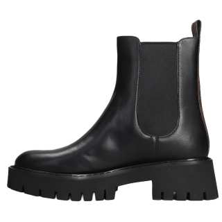 MICHAEL KORS Anfibi Leather Short Chelsea Boots Women's Black