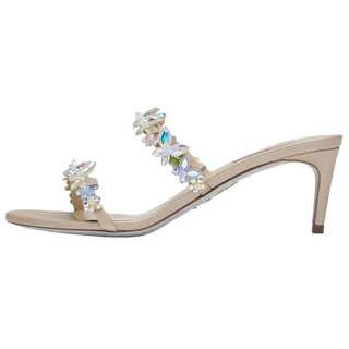 RENE CAOVILLA Slide Slippers 6cm Women's Beige