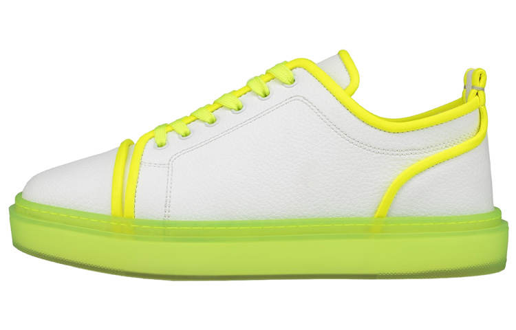 Christian Louboutin CL Adolon Junior Stylish Skateboarding Shoes Men's White Green Yellow