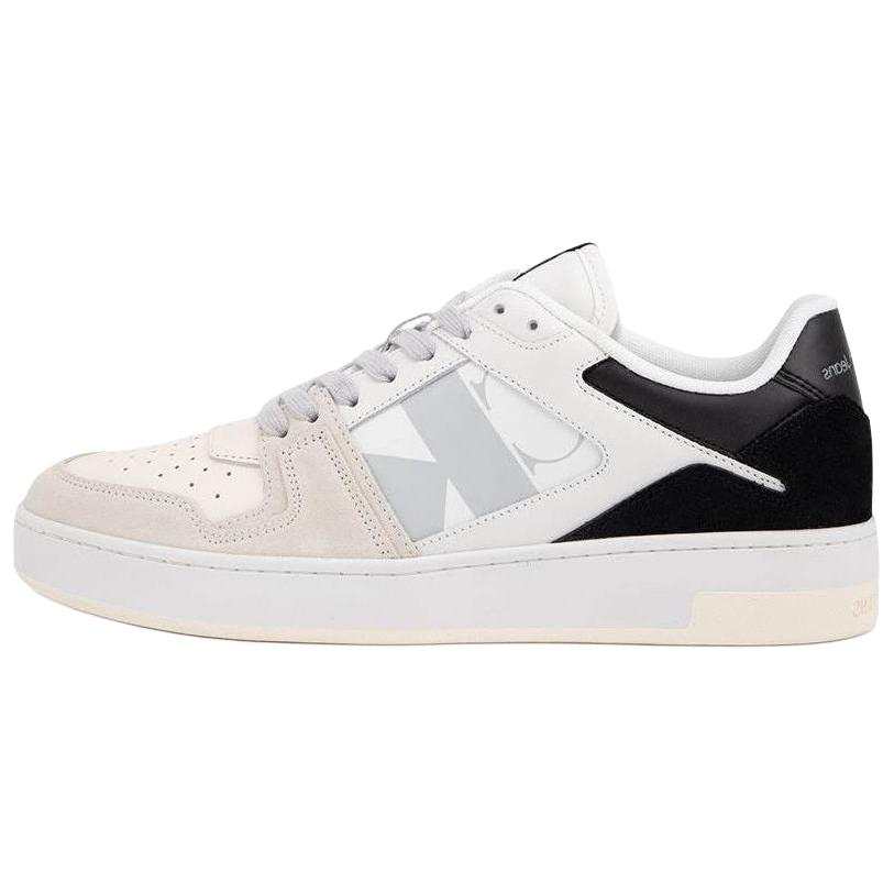 CKJ CALVIN KLEIN JEANS Low top Sports Skateboard Shoes Men's Moon White/Space Black