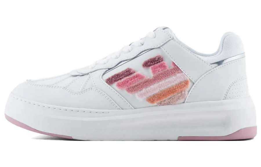 EMPORIO ARMANI EMPORIO ARMANI Leather Low top Skateboard Shoes Women's White