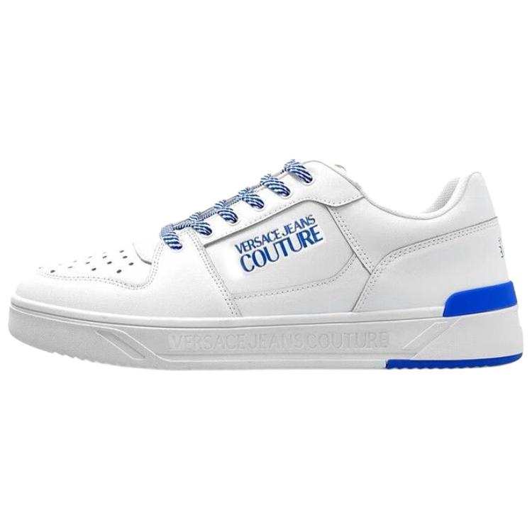 VERSACE JEANS COUTURE Cow Leather Low top Skateboard Shoes Men's White