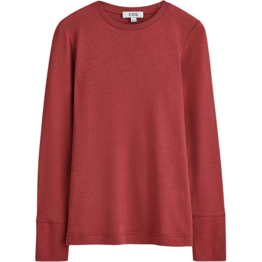 COS T Shirts Women's Red Crew Neck Moderate