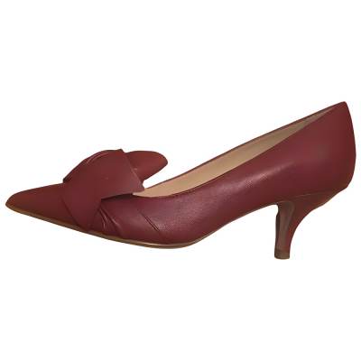 RED VALENTINO Sheepskin Cone Heel High Heels Women's Red