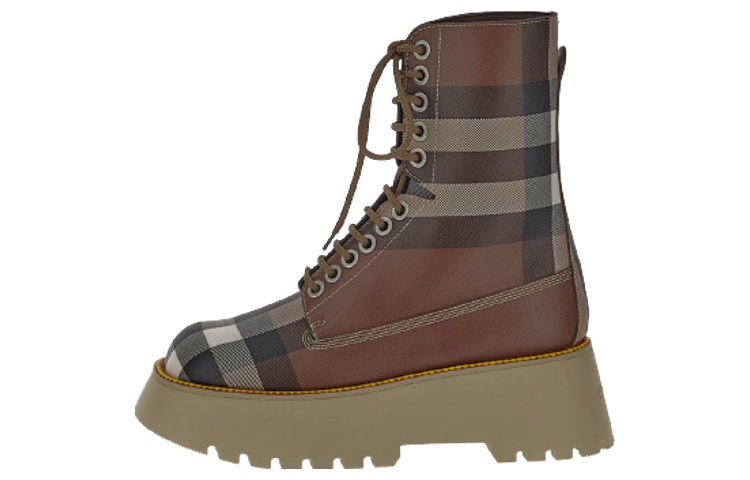 Burberry Leather Ankle Boots Women's Russet