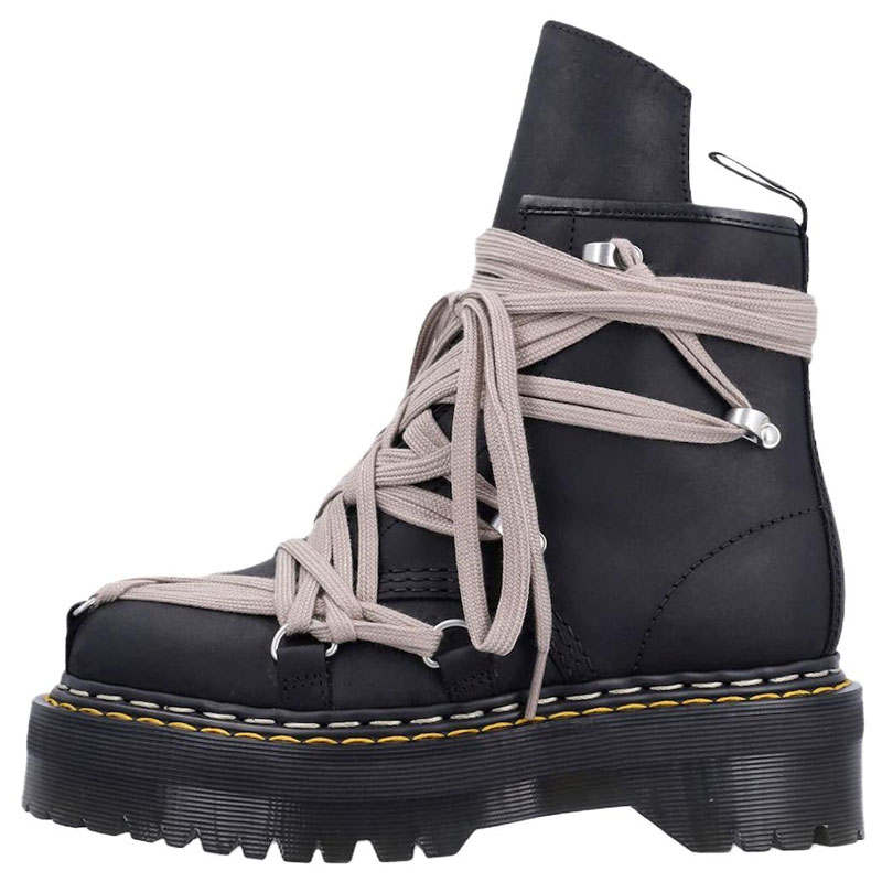 RICK OWENS RICK OWENS/RO x DR. MARTENS Collaboration 1460 MEGALACE Ankle Boots Women's Black