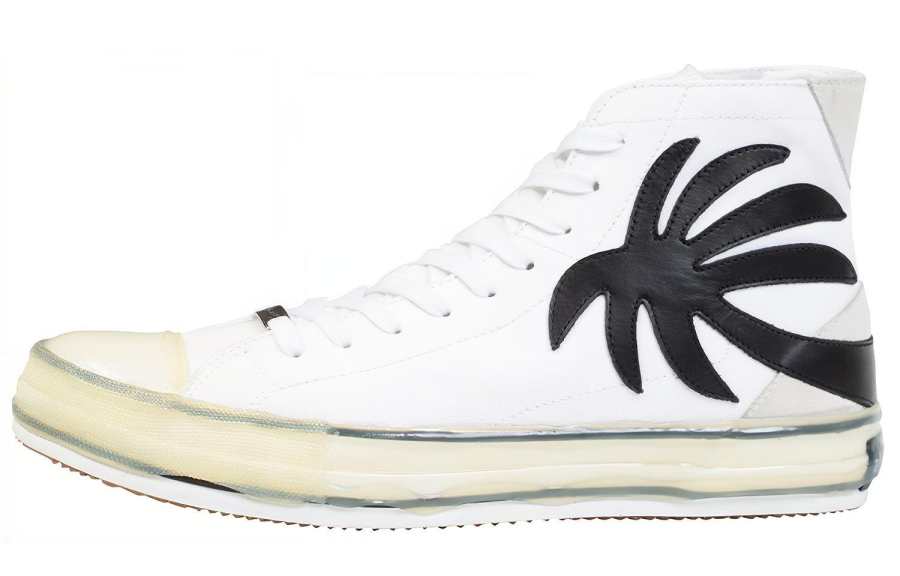 PALM ANGELS High top Canvas Shoes Men's White