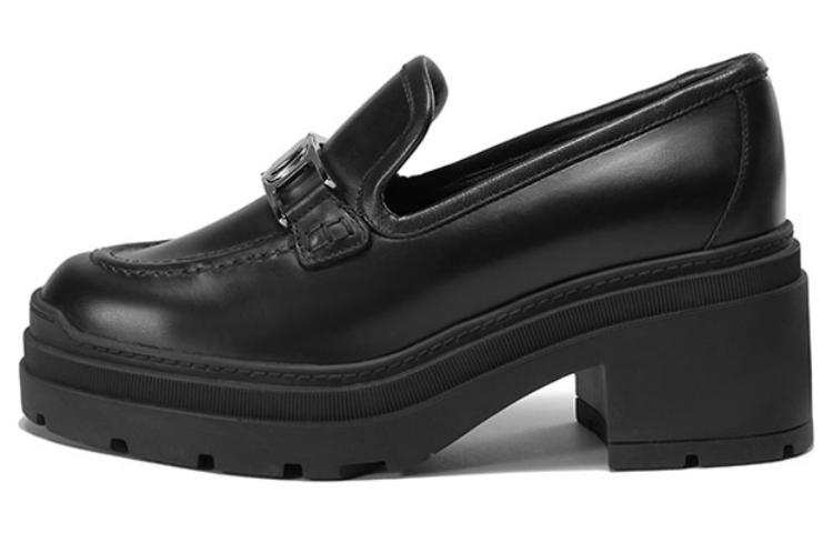 FERRAGAMO Vara Chain Leather 40mm Loafers