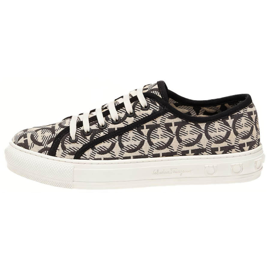 FERRAGAMO Gancini Casual Low top Stylish Skateboarding Shoes Women's Multicolor
