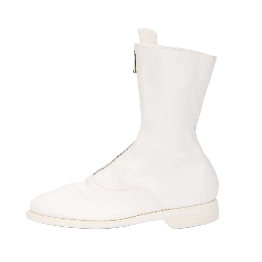 GUIDI 310 Leather Zip Closure Knee high Boots Women's White