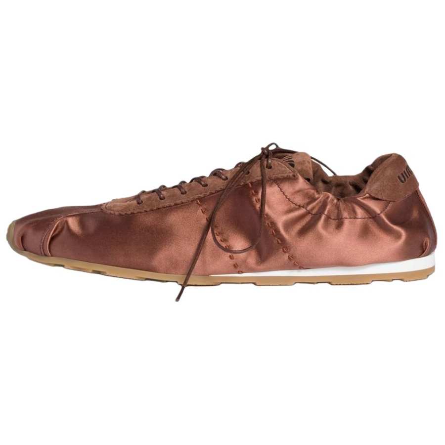 MIU MIU Plume Low top Casual Shoes Women's Cocoa Brown