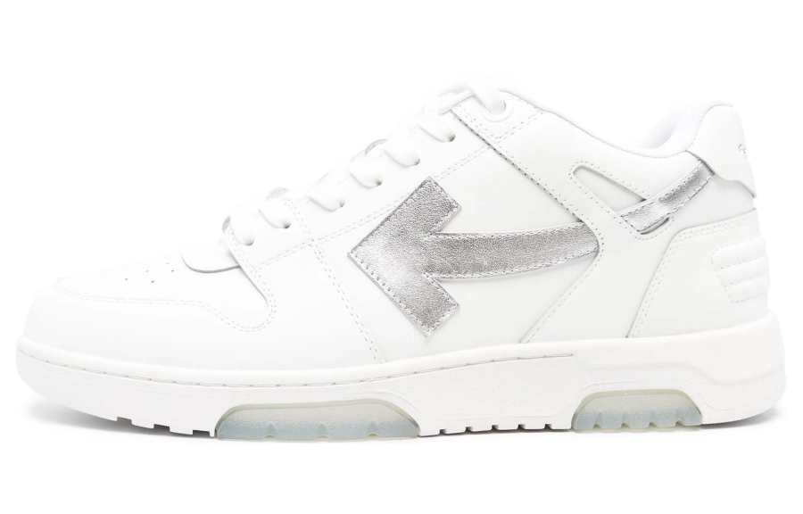 OFF-WHITE OFF WHITE Out Of Office Ooo Low Tops White Silver