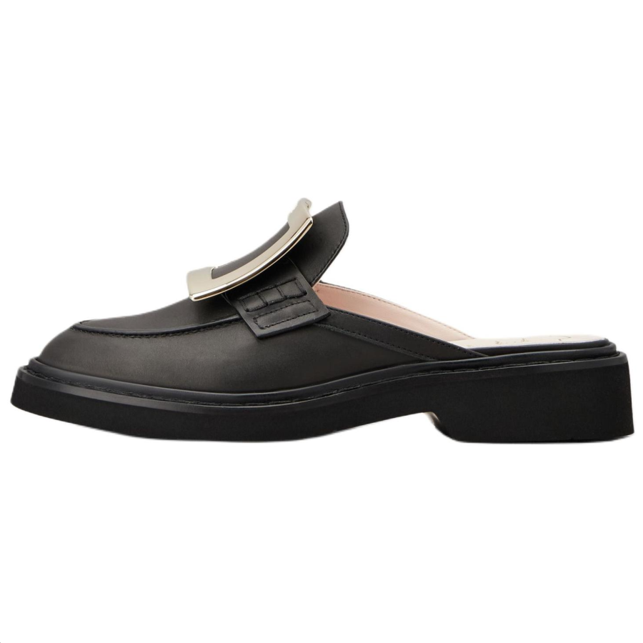 Roger Vivier Viv' Rangers Closed Toe Slippers Women's Black