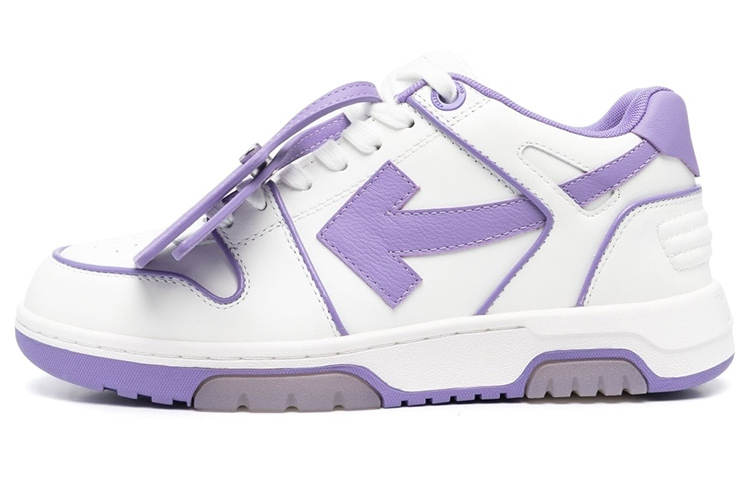 OFF-WHITE OFF WHITE Out Of Office Ooo Low Tops Outlined White Lilac Purple Women's