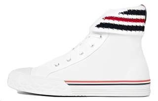 THOM BROWNE· High top Skateboard Shoes Men's White