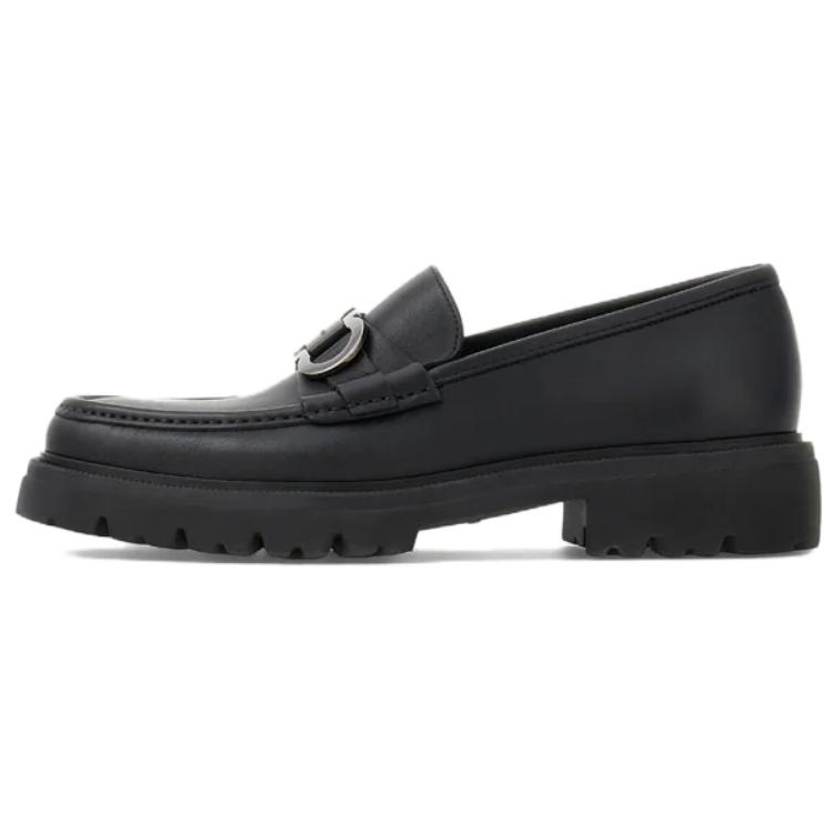 Ferragamo Ferragamo Gancini Loafers Men's Black