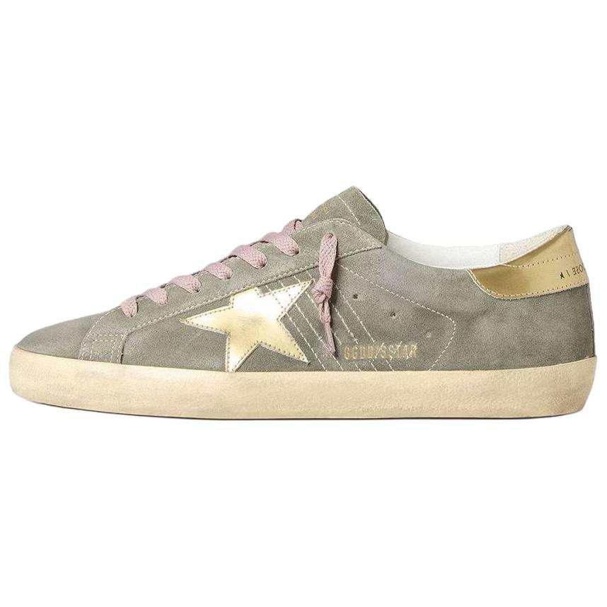 Golden Goose Super Star Cow Leather Low top Skateboard Shoes Men's Gray