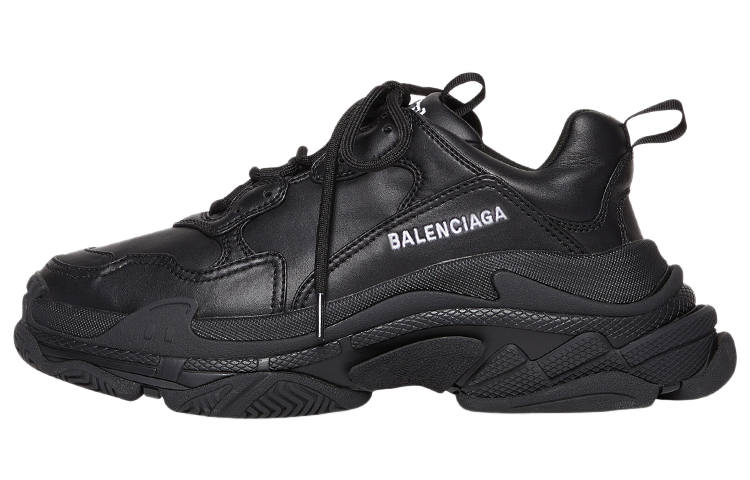 Balenciaga Triple S Synthetic Leather Triple Black Women's