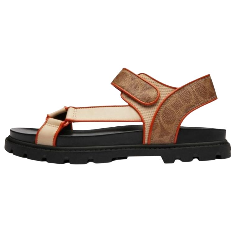 COACH COACH One Strap Sandals Men's Brown