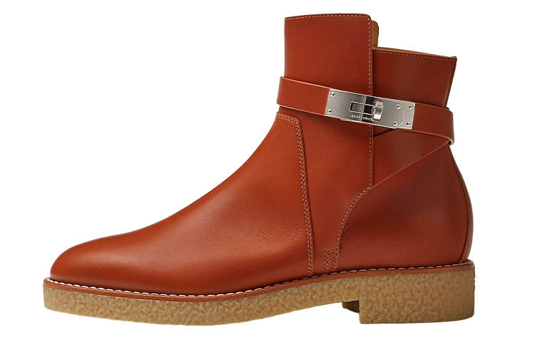 HERMES HERMES Follow Ankle Boots Women's Brown