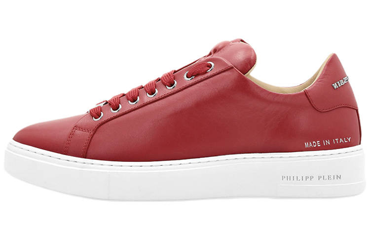 PHILIPP PLEIN Skateboard Shoes Men's Low Top Red