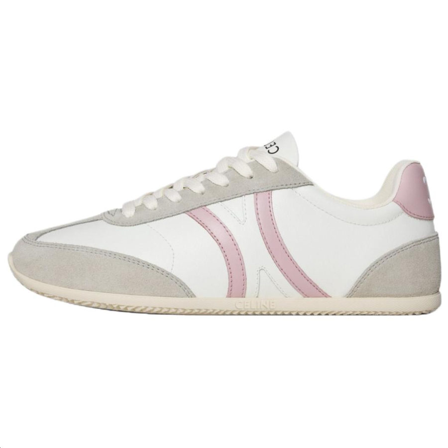 CELINE Jogger Leather Low top Casual Shoes Women's Optical White
