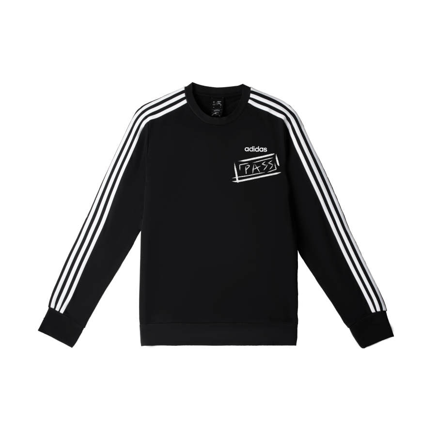 Adidas Adidas Sweatshirts Men's Black Crew Neck Moderate