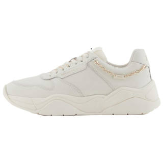 Armani Exchange logo-charm leather sneakers