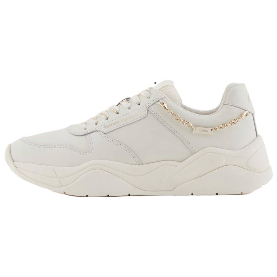 ARMANI EXCHANGE Armani Exchange logo-charm leather sneakers