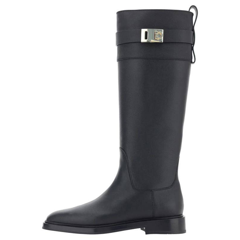 Ferragamo FERRAGAMO Knee high Boots 5.5cm Women's Black