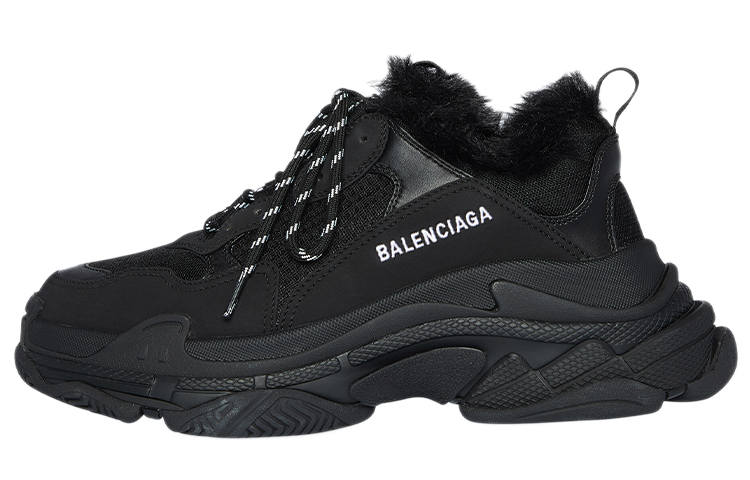Balenciaga Triple S Fake Fur Black