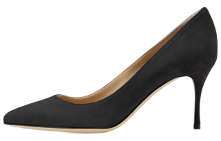 SERGIO ROSSI Godiva Suede Slim Heel High Heels 7.5cm Women's Black