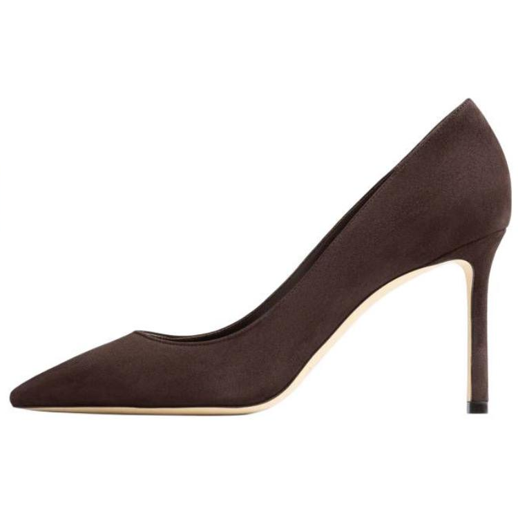 Jimmy Choo Romy Slim Heel High Heels 8.5cm Women's Coffee
