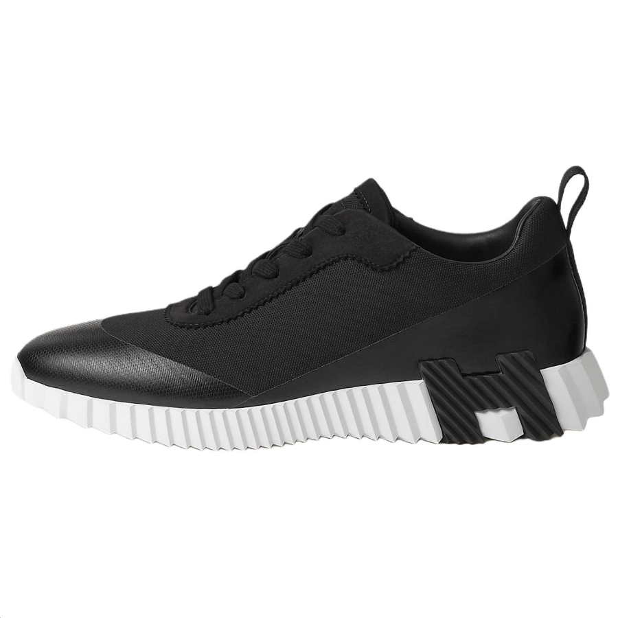 HERMES HERMES Bouncing Low top Casual Shoes 4cm Men's Black