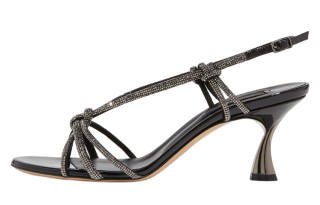 Casadei Patent Leather One Strap Sandals Women's Black
