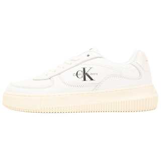 CKJ CALVIN KLEIN JEANS Low top Skateboard Shoes Women's Moonlight White