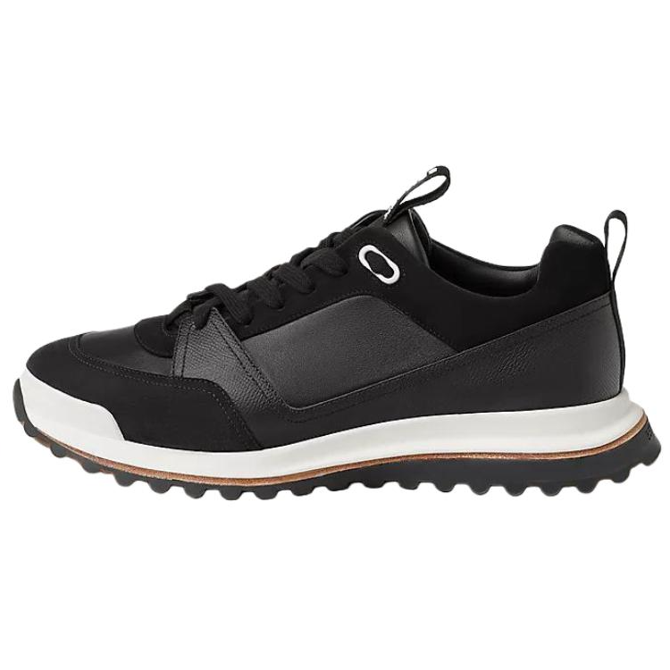 HERMES Leader Low top Casual Shoes Men's Black