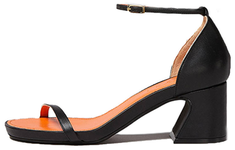 MARNI Leather One Strap Sandals Women's Black