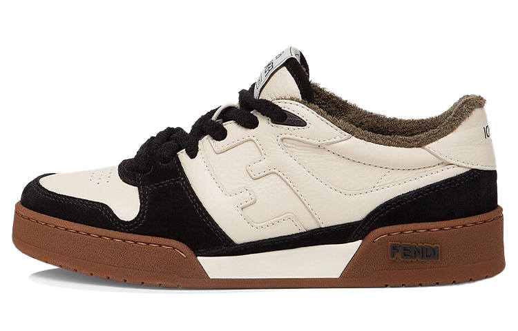 FENDI Match Low top Stylish Skateboarding Shoes 2cm Women's Black