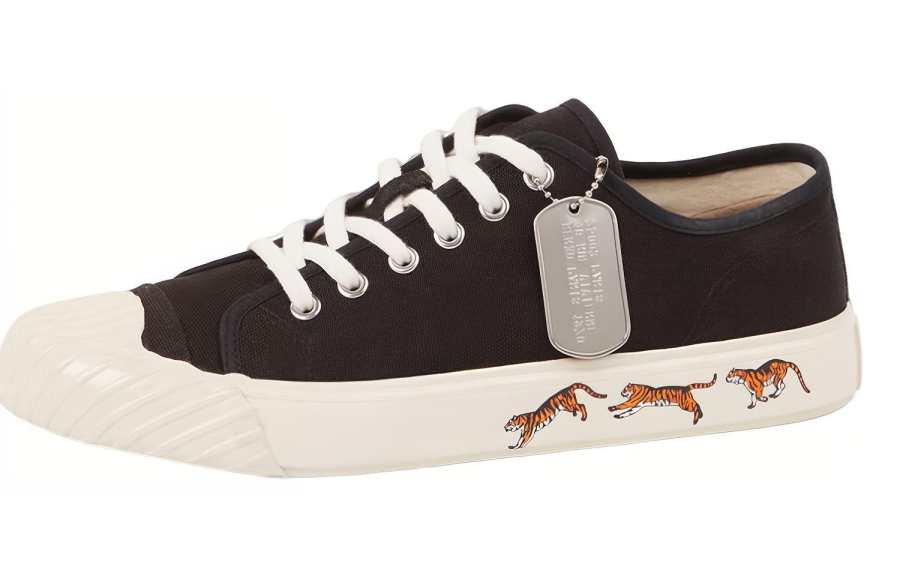 KENZO KENZO Tiger-print Low-top Sneakers