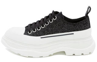 Alexander McQueen Tread Slick Lace Up Low 'Galaxy Black' Women's