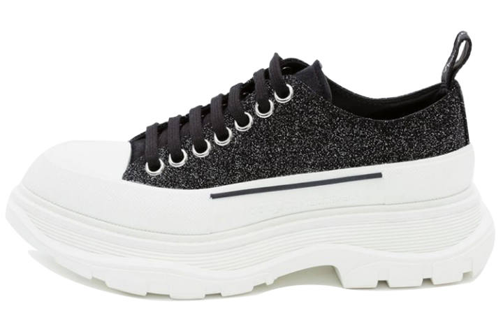 Alexander McQueen Alexander McQueen Tread Slick Lace Up Low 'Galaxy Black' Women's