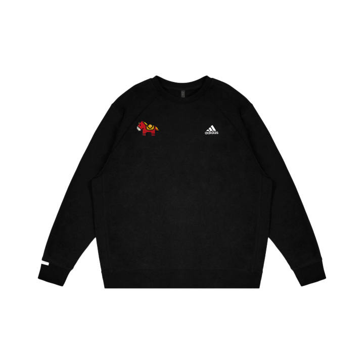 Adidas Adidas LABEL Sweatshirts Unisex Black Crew Neck Moderate Regular