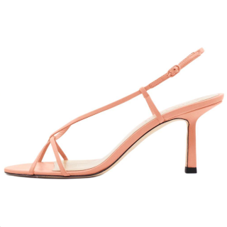 STUDIO AMELIA Leather One Strap Sandals 7cm Women's Pink
