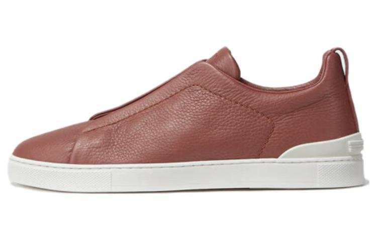Ermenegildo Zegna Leather Low top Skateboard Shoes Men's Brown