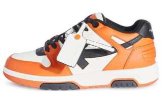 OFF-WHITE OFF WHITE Cow Leather Comfortable And Trendy Low top Skateboard Shoes Men's Orange