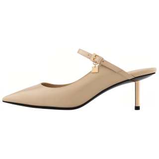 STELLA LUNA Closed Toe Slippers 6.5cm Women's Beige