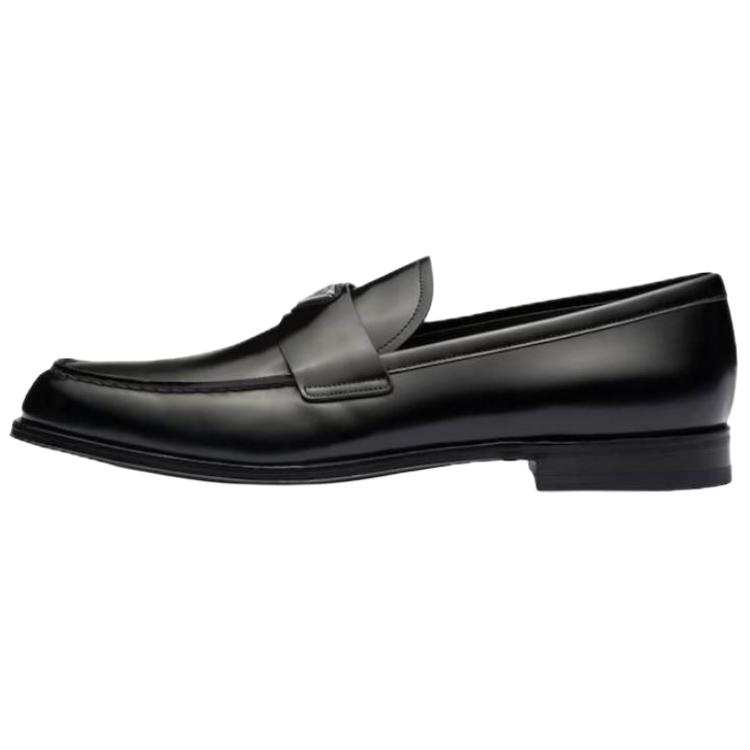 PRADA PRADA Triangle-logo Leather Loafers