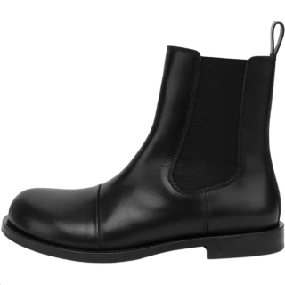 MOSCHINO Calfskin Short Chelsea Boots Men's Black